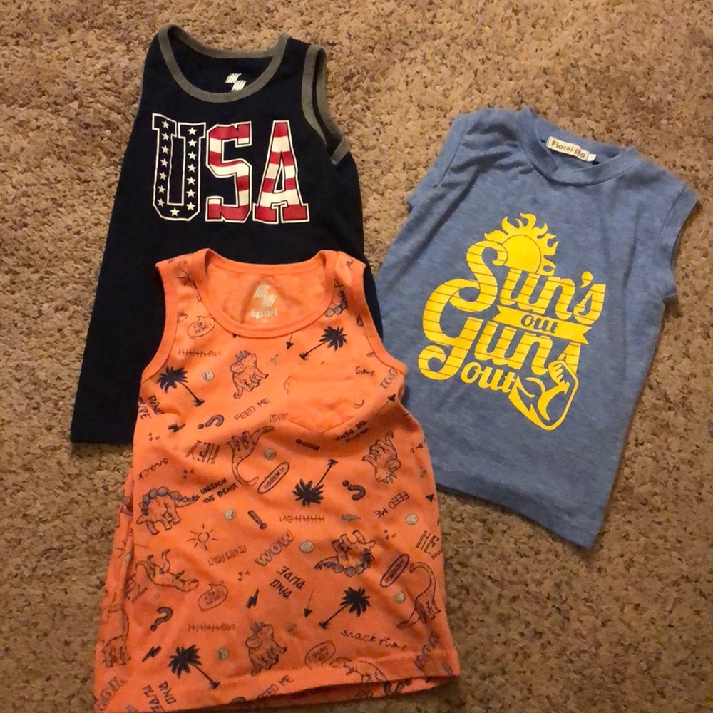 3/$15 Toddler Boy Tanks